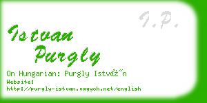 istvan purgly business card